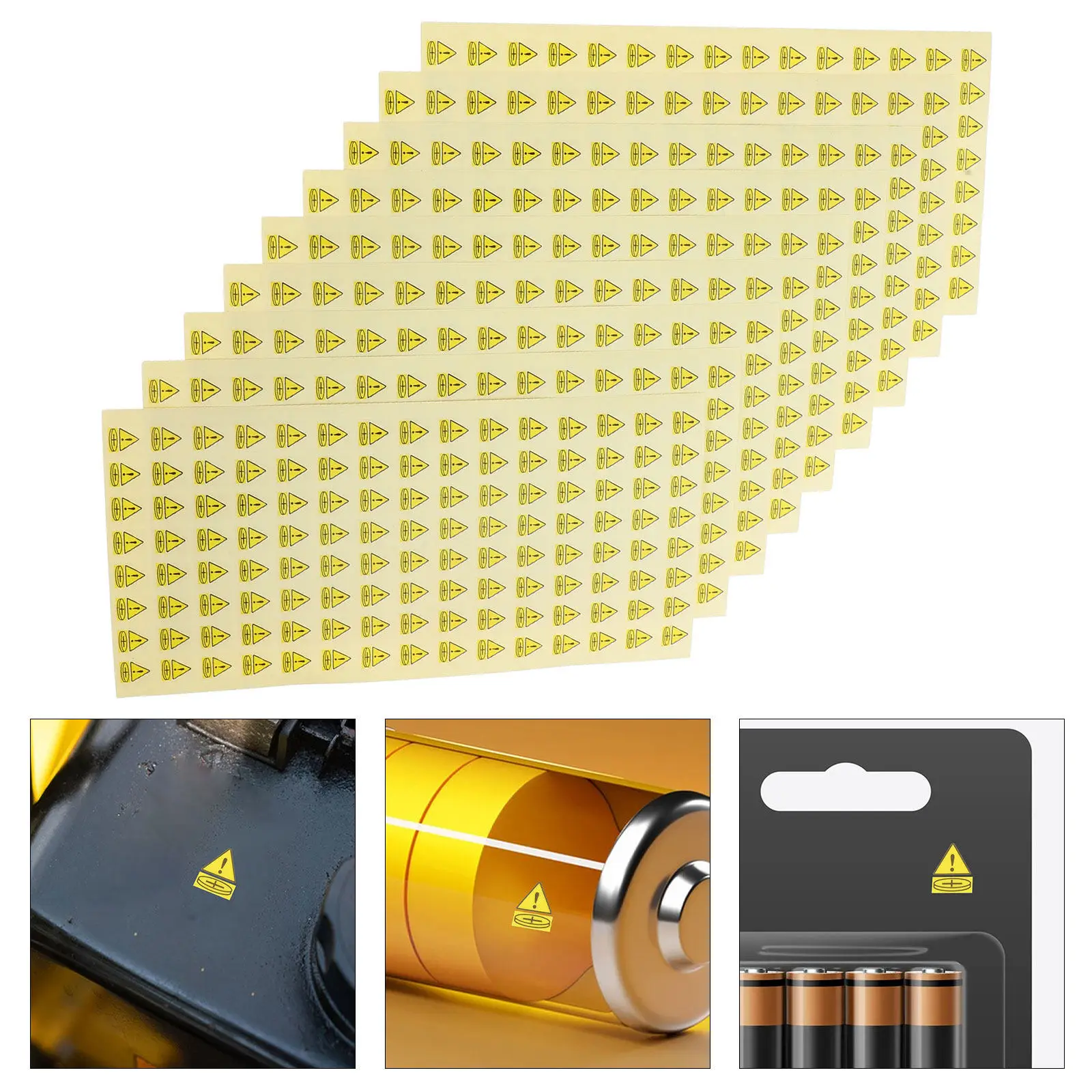 

1000 шт. предупреждающих этикеток для батареек, наклейки-предупреждения о кнопочных батарейках, сильная адгезия, знаки безопасности для упаковки и транспортировки