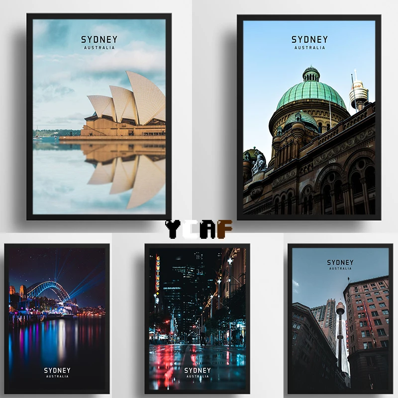 Австралия, постер для путешествий, Сиднейский город, искусство на стену, Декор, искусство на стену, искусство, сувенир