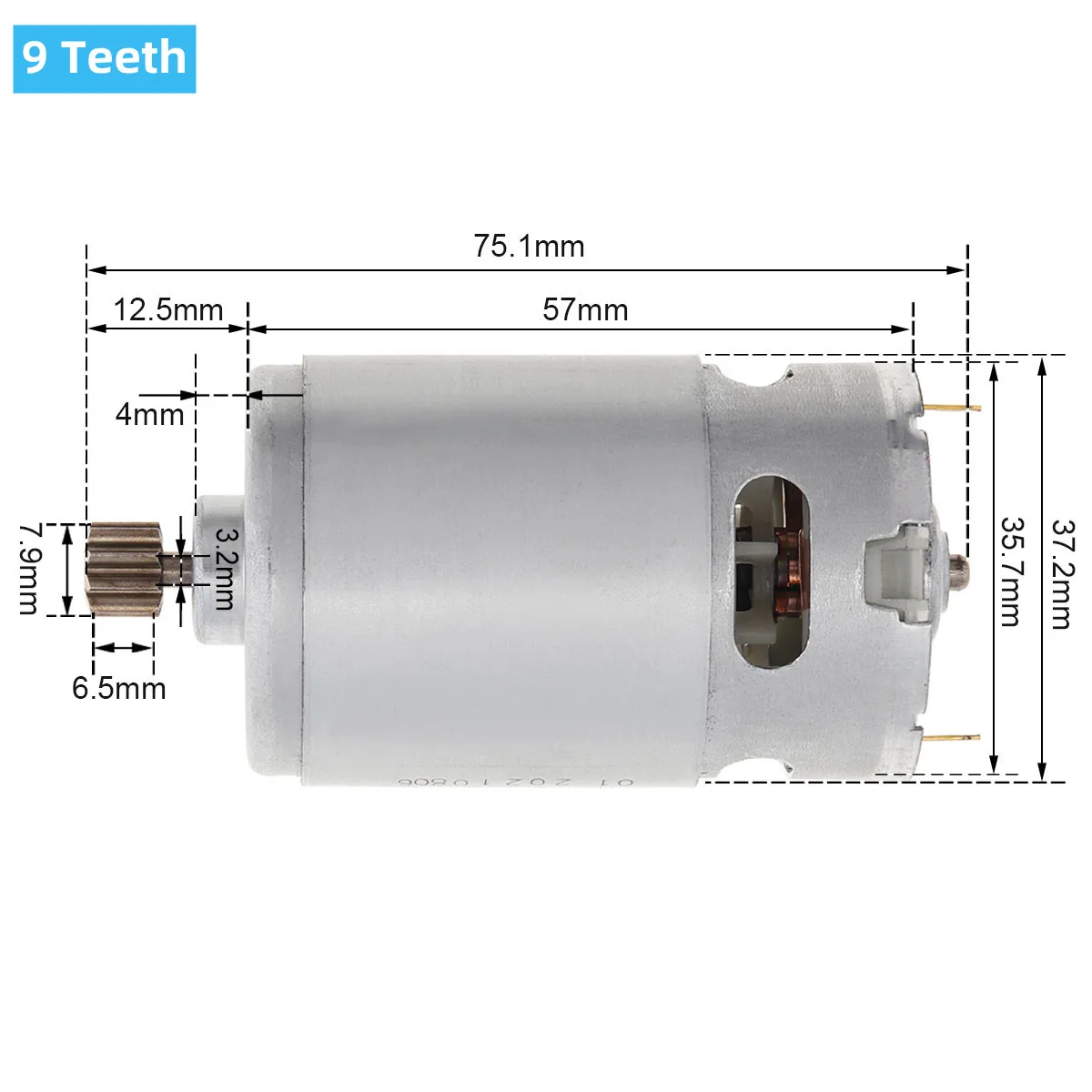 RS550 Gleichstrommotor 10,8 V/12 V/16,8 V/18 V/21 V Mikro-Elektroschraubermotoren mit 9/11/12/13/14/15 Zähnen Getriebemotor mit hohem Drehmoment – Detail 13
