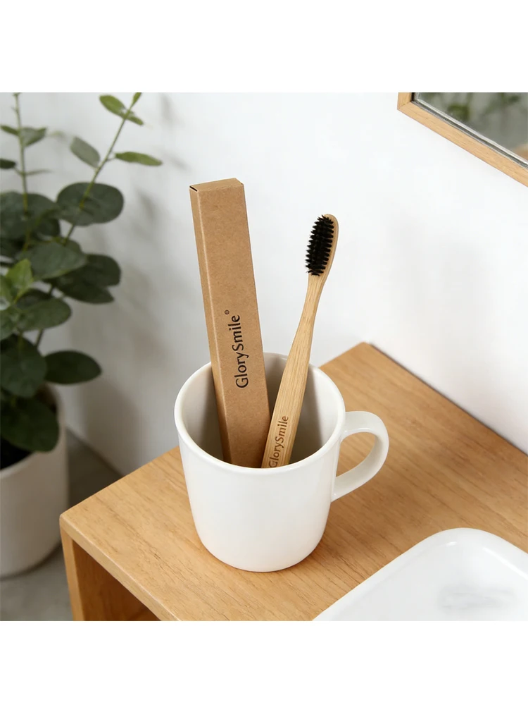 Bamboo Toothbrush Eco Friendly Wooden Tooth Brush Soft Bristle Tip Charcoal Adults Oral Care Toothbrushes Hotel Travel