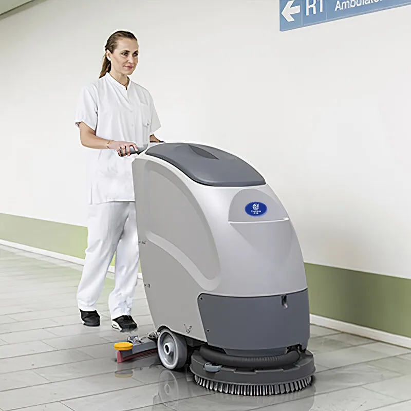 CleanHorse M10 Light Weight Industrial Commercial Walk-Behind Electric New Warehouse Compact Wireless Floor Scrubber Cleaning