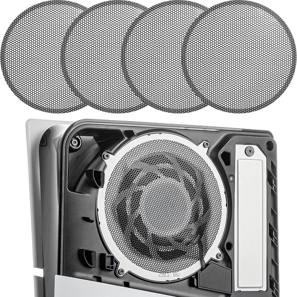 4/2PCS Für PS5 PRO Konsole Staub Filter Staubdicht Mesh Fall Abdeckung Einfache Reinigung Frontplatte Ventilator Spiel Zubehör für PS5 PRO