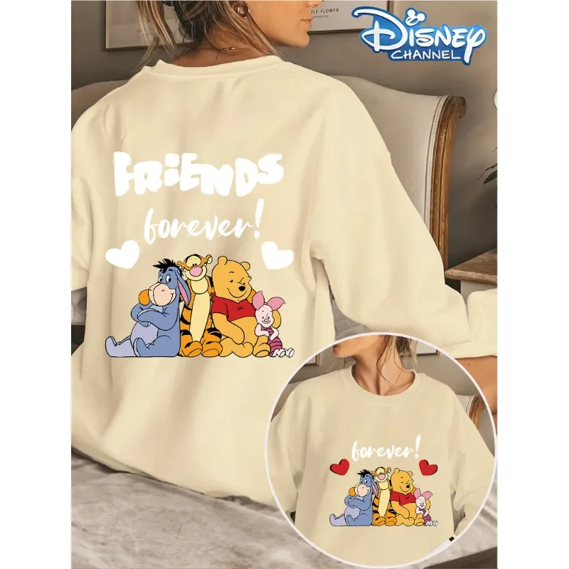 

Disney Winnie The Pooh and Friends 3D Printed Loose, Comfortable, Breathable, Quick-drying Round-neck Long-sleeved T-shirt