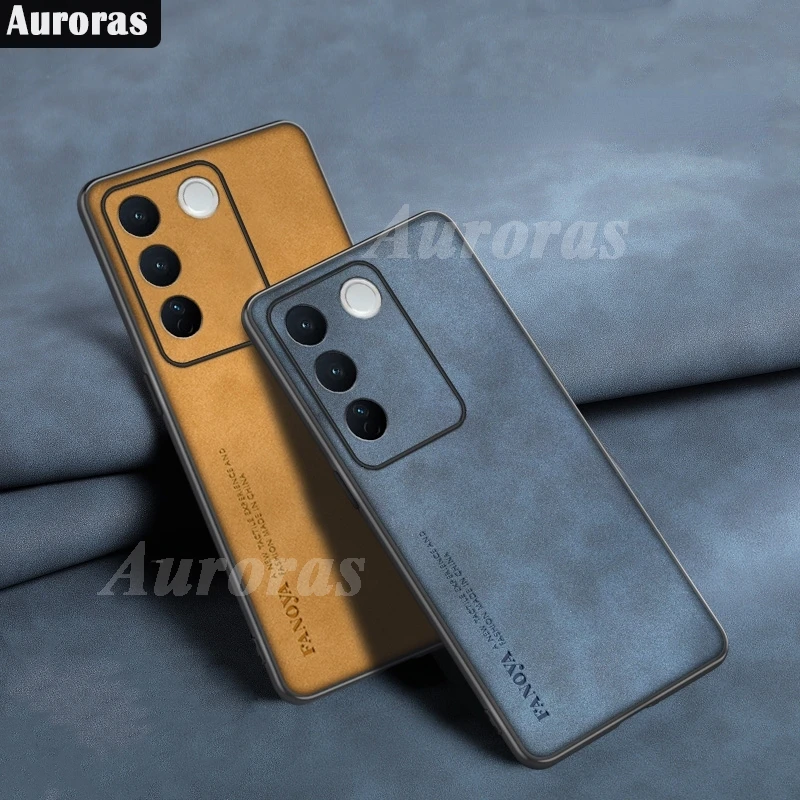 Auroras For Vivo T2 Case Solid Color Velour Texture Matte Silicone Camera Shockproof Shell For VIVO V29 V27 V27E Back Cover