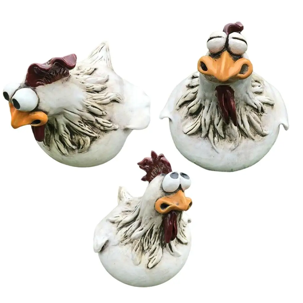 

Funny Chicken Garden Statue Craft Hen Sculpture for Home Yard Decorations