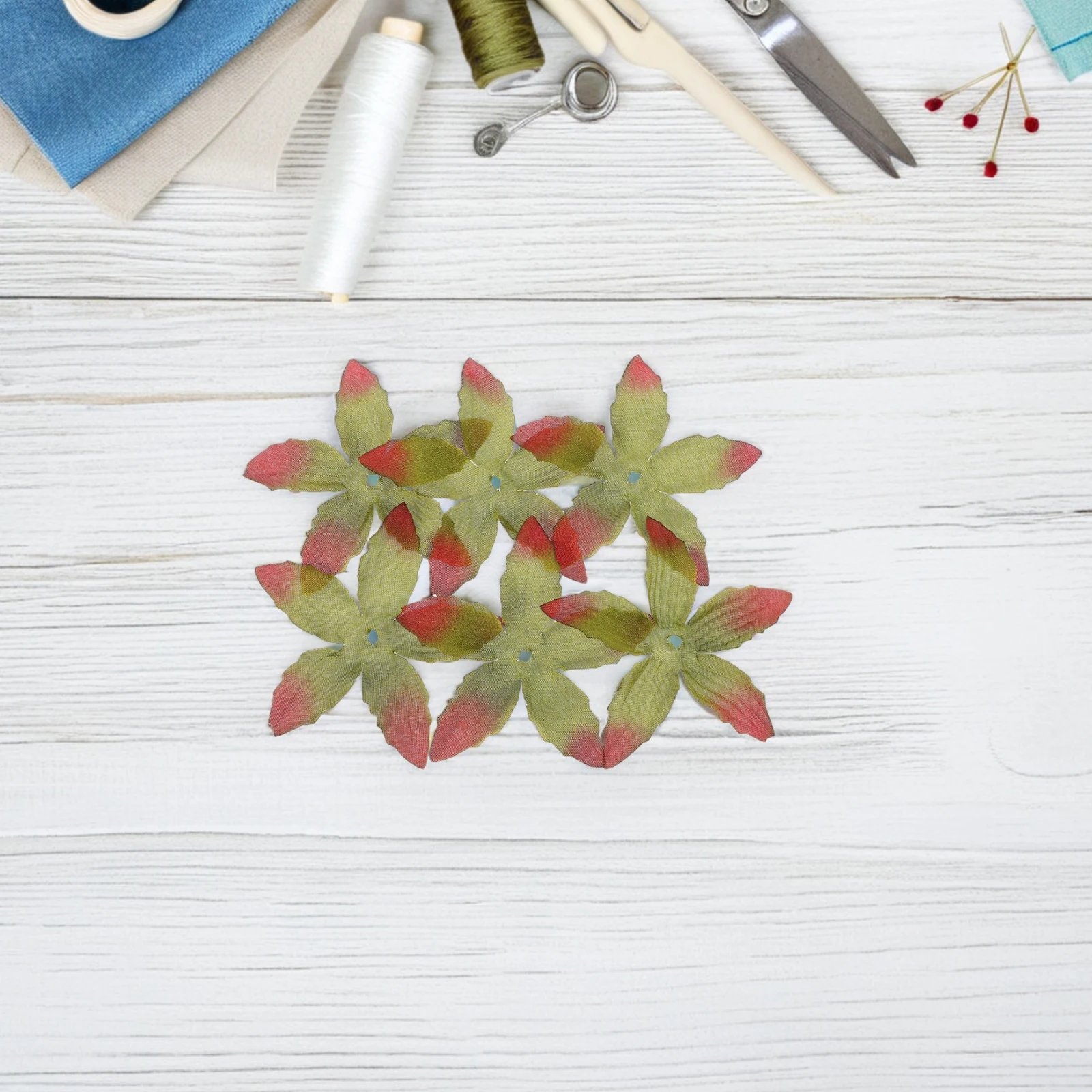 Sepali in tessuto floreale da 100 pezzi Sepali fai da te realistici leggeri per composizioni floreali artificiali Bouquet artigianale di fornitura floreale