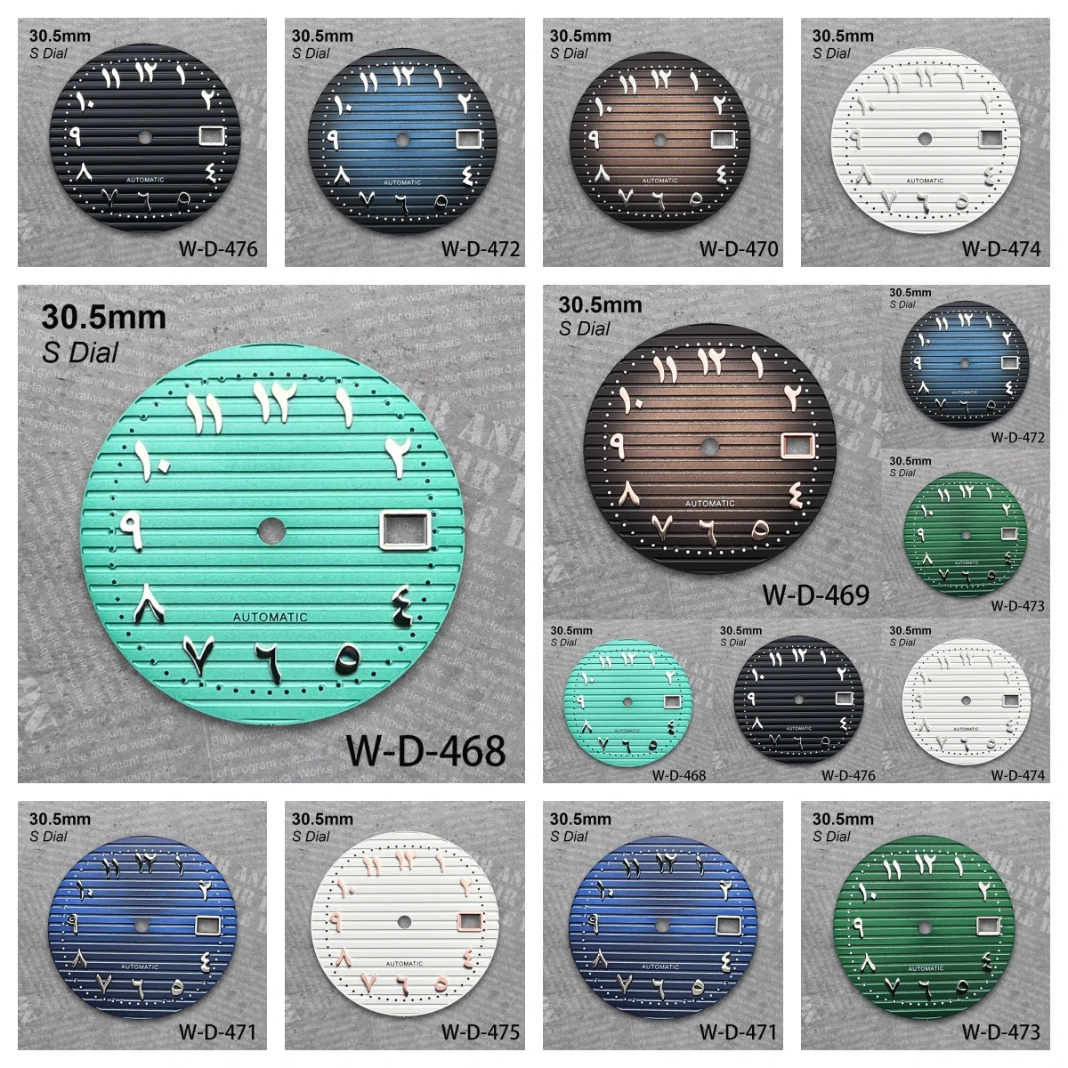 

30.5 mm Arab S Logo Dial Suitable For NH35/NH36 Japan Movement High Quality Na utilus Watch Modification Accessories