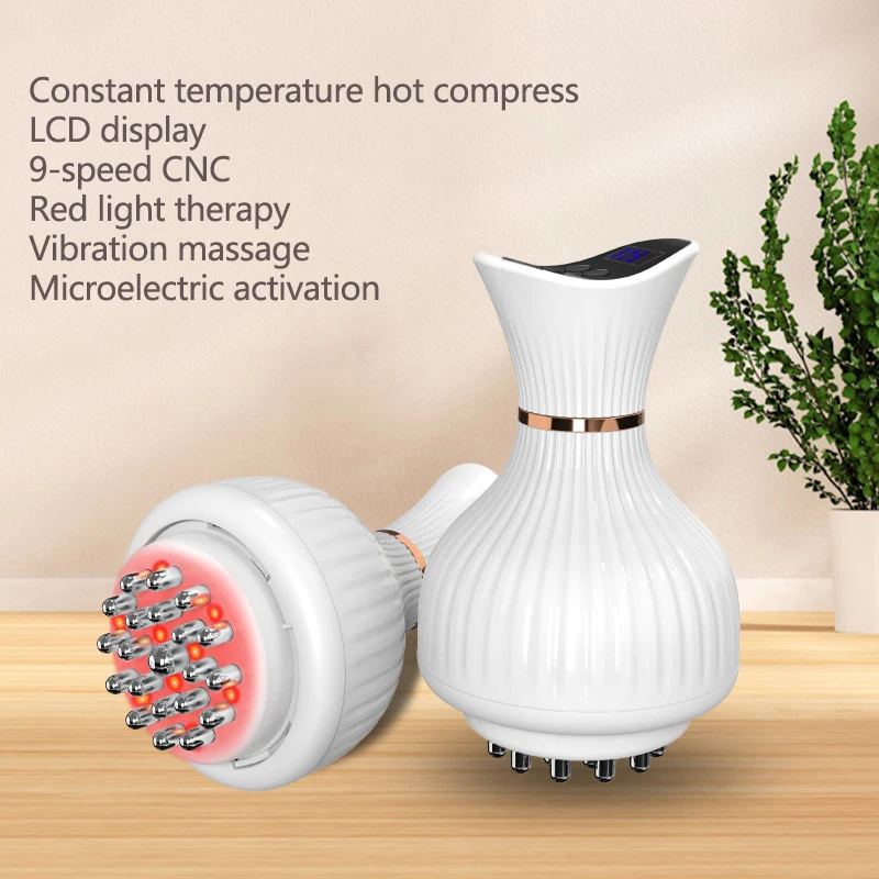 

Электрические инструменты для похудения тела, умный 9-уровневый дноуглубительный горячий компресс, физиотерапия, банки, инструмент Гуа Ша, вакуумный массаж