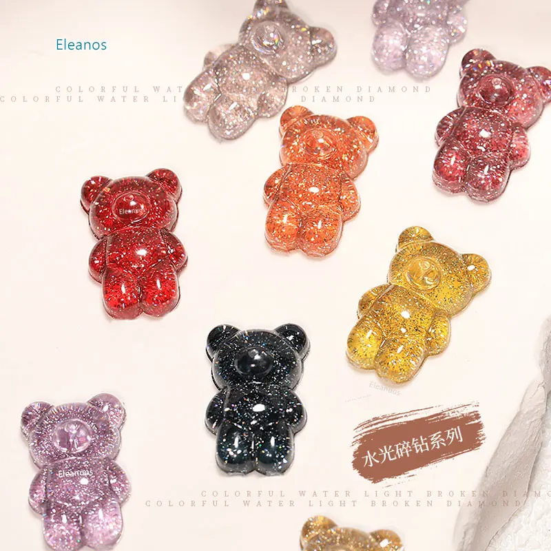 Eleanos 15ml reflektieren der Glitzer-Gel-Nagellack mit Farbkarten-Glasflasche funkelnde Pailletten UV-Gel-Kit für die Maniküre einweichen