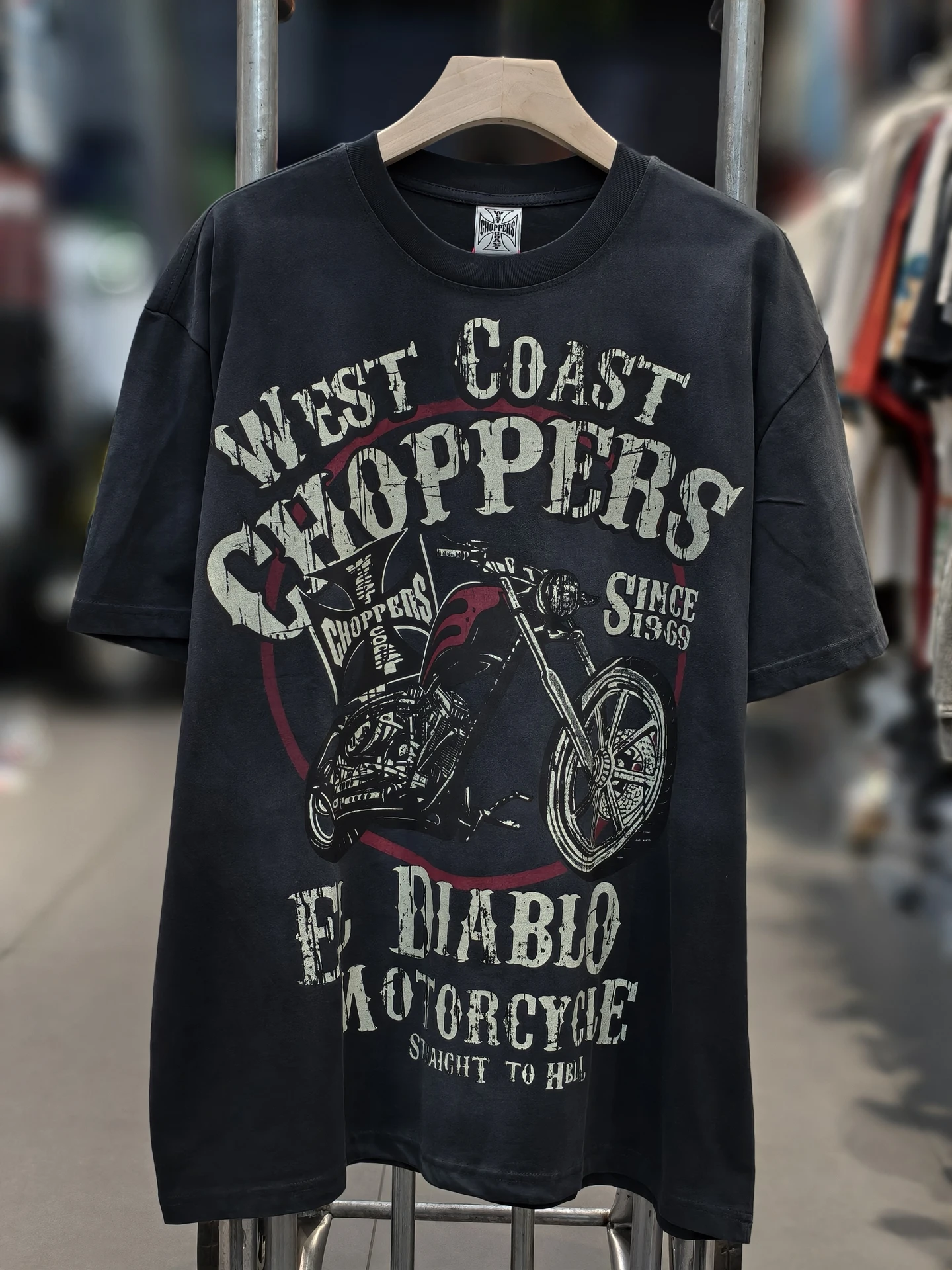 

Винтажная футболка Waed West Coast WCC26SS в стиле американского хай-стрит, свободного кроя, с коротким рукавом, ретро-стиль, хлопок