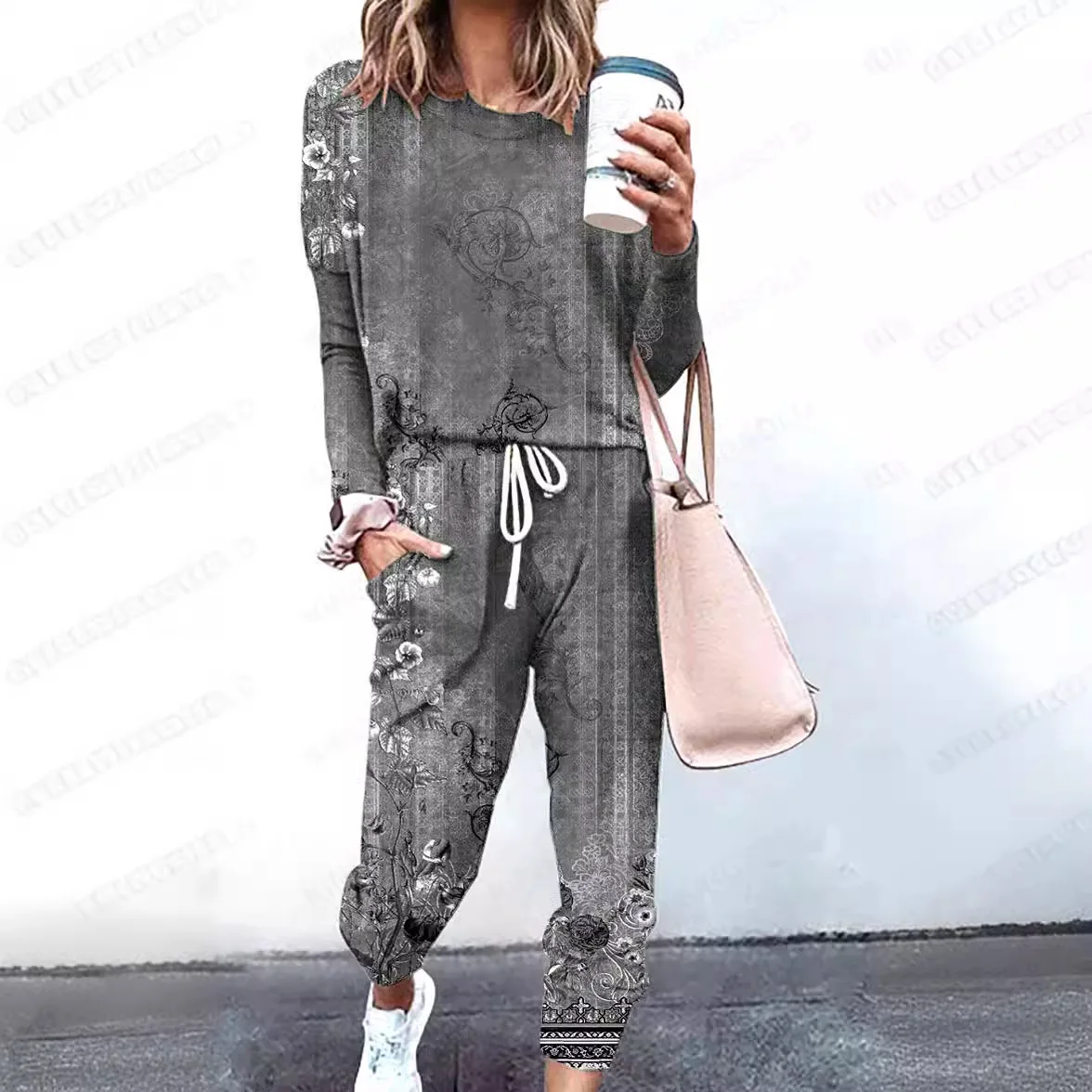 Women Clothing Sets Short Sleeve T-shirt+Pant 2Pcs 2024 Summer Camouflage Tie-Dyed Loose Tees Tops Sports Casual Suit New