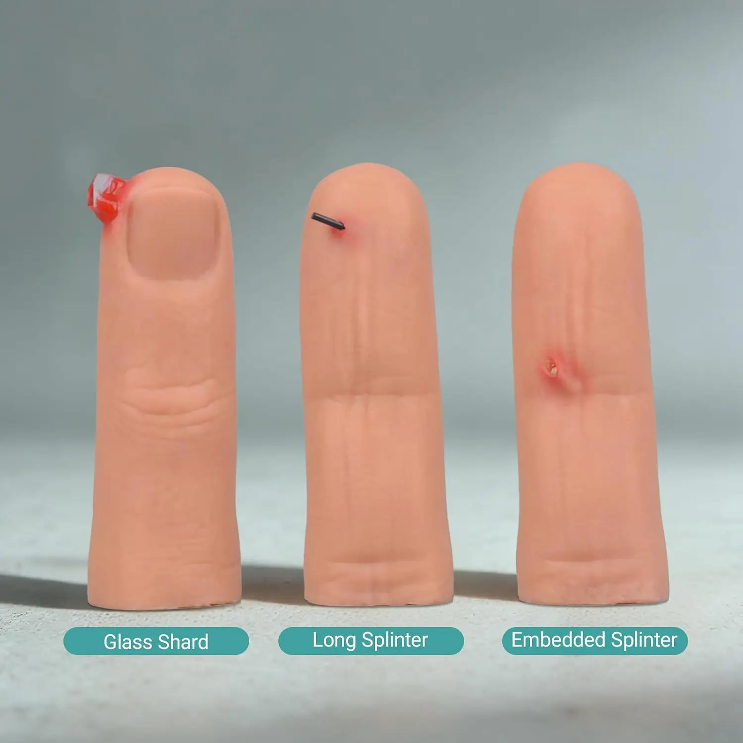 wearable-finger-wound-trainer-model-foreign-object-wound-glass-shard-injury-long-embedded-splinter-for-first-aid-education