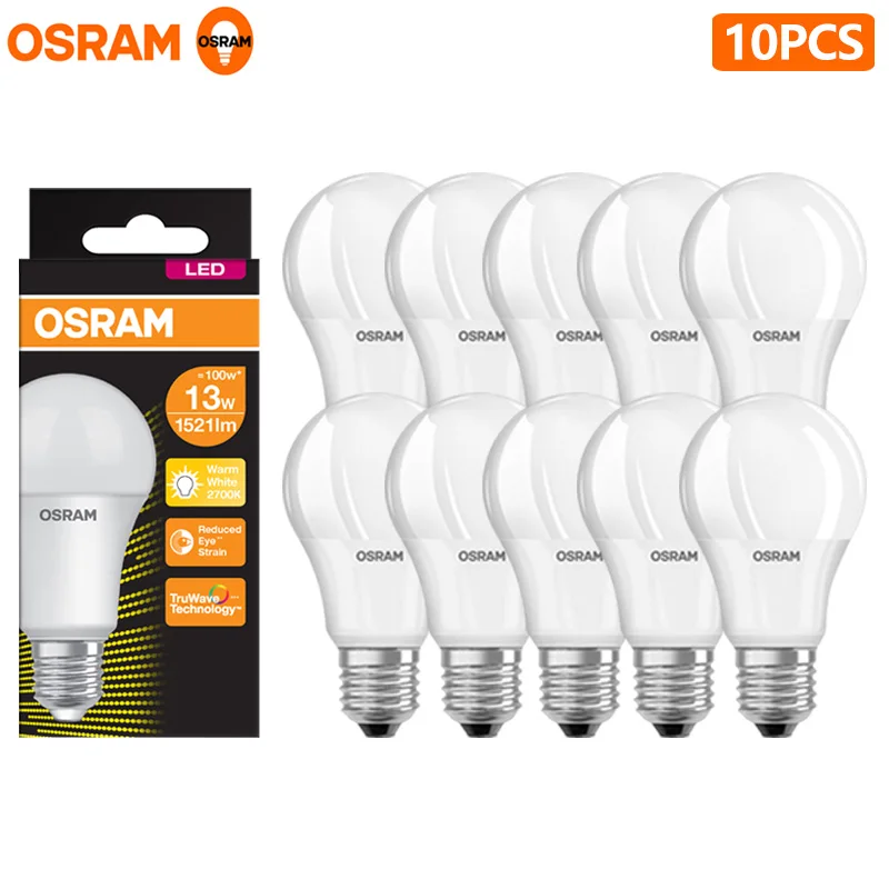 OSRAM Indoor Living Room White Light LED Value Classic A Ball Lamp Frosted Bulbs 13W E27 220V 2700K 4000K 6500K