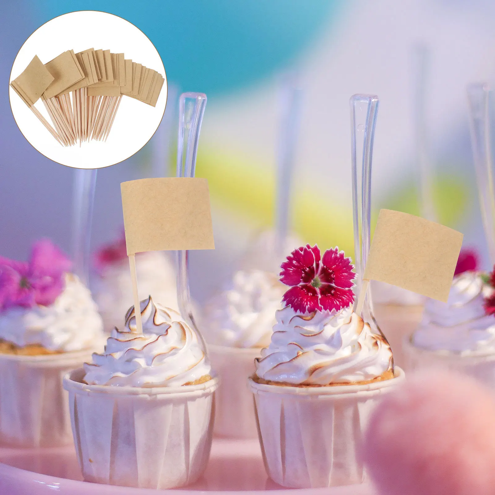 

100pcs Cake Decorative Toothpick Flags Creative Food Picks For Party Fruit Stick Cupcake Cocktail Appetizer Decorations