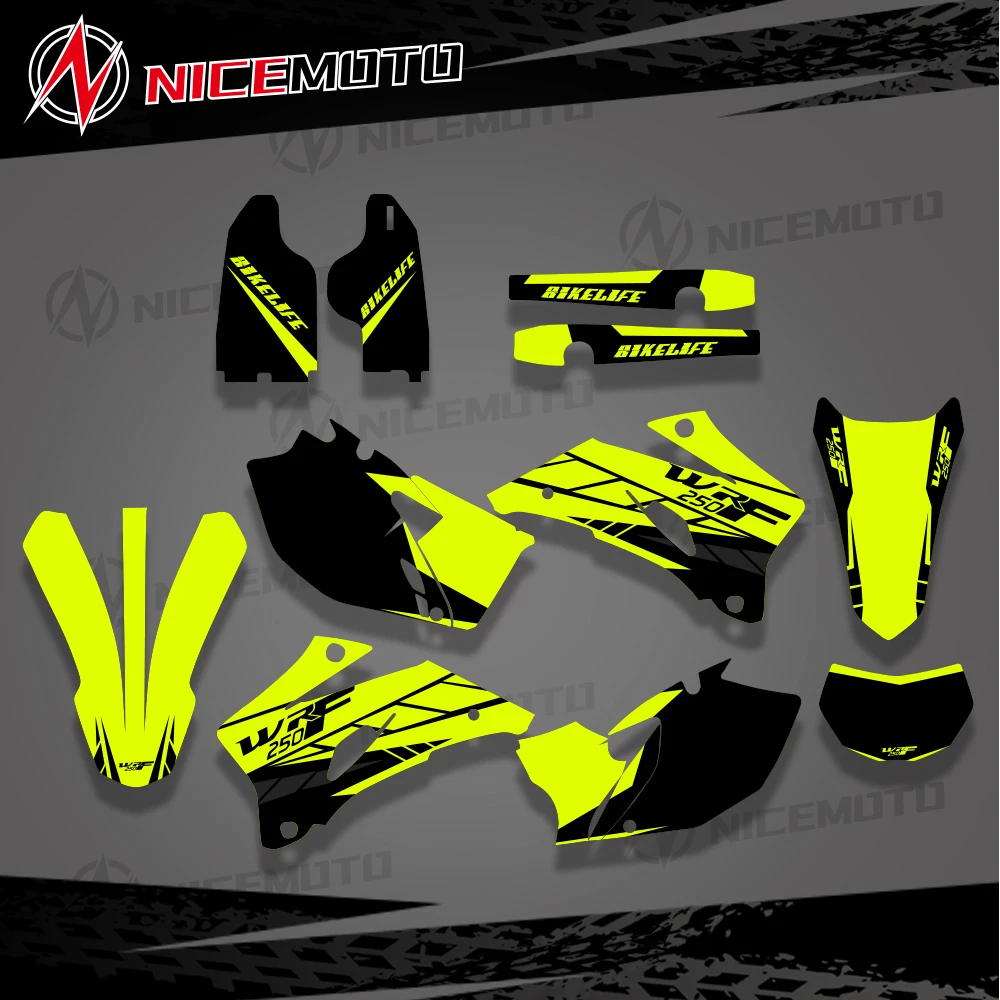 

For YAMAHA WR250F WR450F WRF 250 450 WR 250F 450F 2007 2008 2009 2010 2011 Motorcycle Graphics Background Decals Sticker