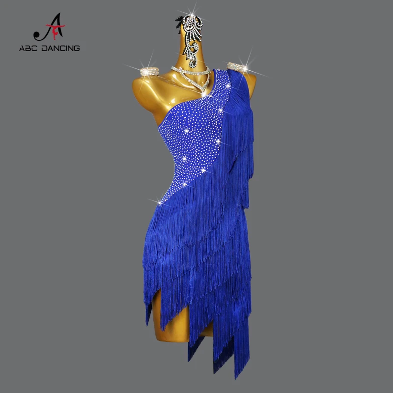 Female New Latin Dance Suit Stage Costume Women Ball Dress Dancewear Skirt Party Girl Outfit Fringe Line Clothes Samba Customize