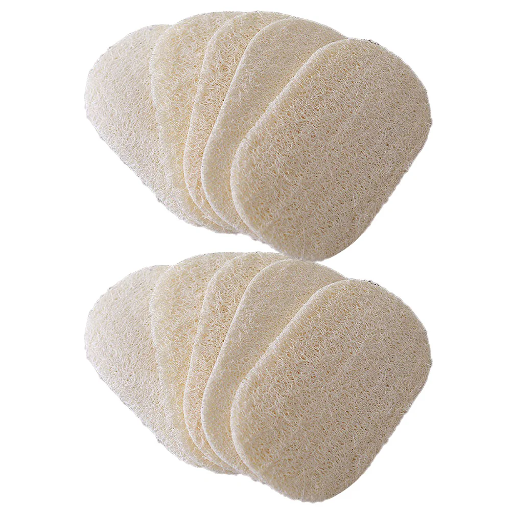 10 шт., натуральная губка из люфы, скруббер для мытья посуды, кухонная губка для мытья посуды, многоцелевой многоразовый инструмент для чистки для мытья чаш