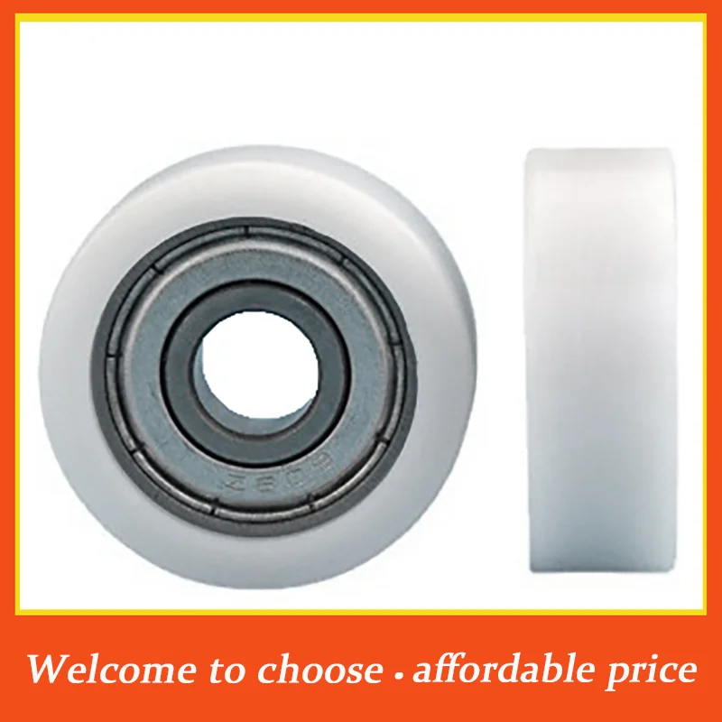 

[]1pcs 8*26*8mm Rubber Covered Small Wheels, 608ZZ Bearings, Flat Rollers, POM Rubber Covered Plastic Pulley Bearings
