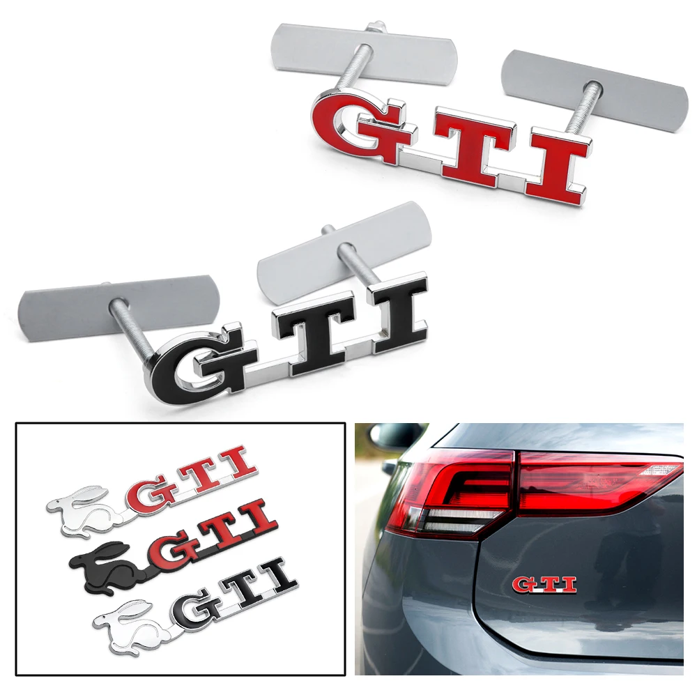 Car Styling Metal Grill Logo Badge Sticker Trunk Emblem Decals For Volkswagen GTI Jetta Polo Caddy GTI Bora MK7 Beetle Passat b6