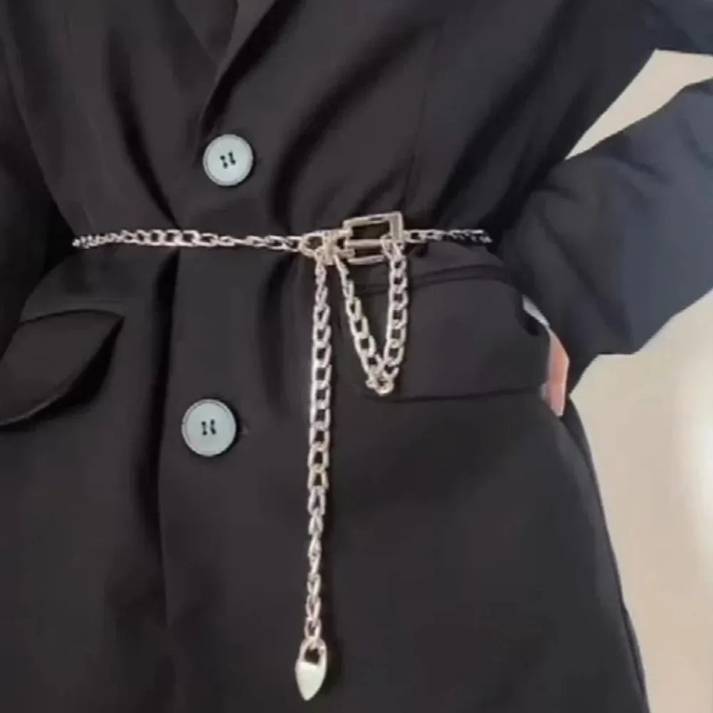 Mode Metall Kette Gürtel Lange Quaste Taille Kette Bund Gürtel Kleid Jeans Gürtel