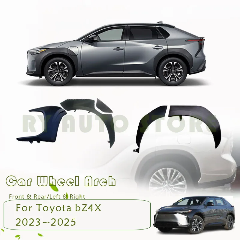 

Car Wheel Opening Flare For Toyota bZ4X bZ Subaru Solterra EA10 2023~2025 Matte Black Side Wheel Opening Molding Car Accessories