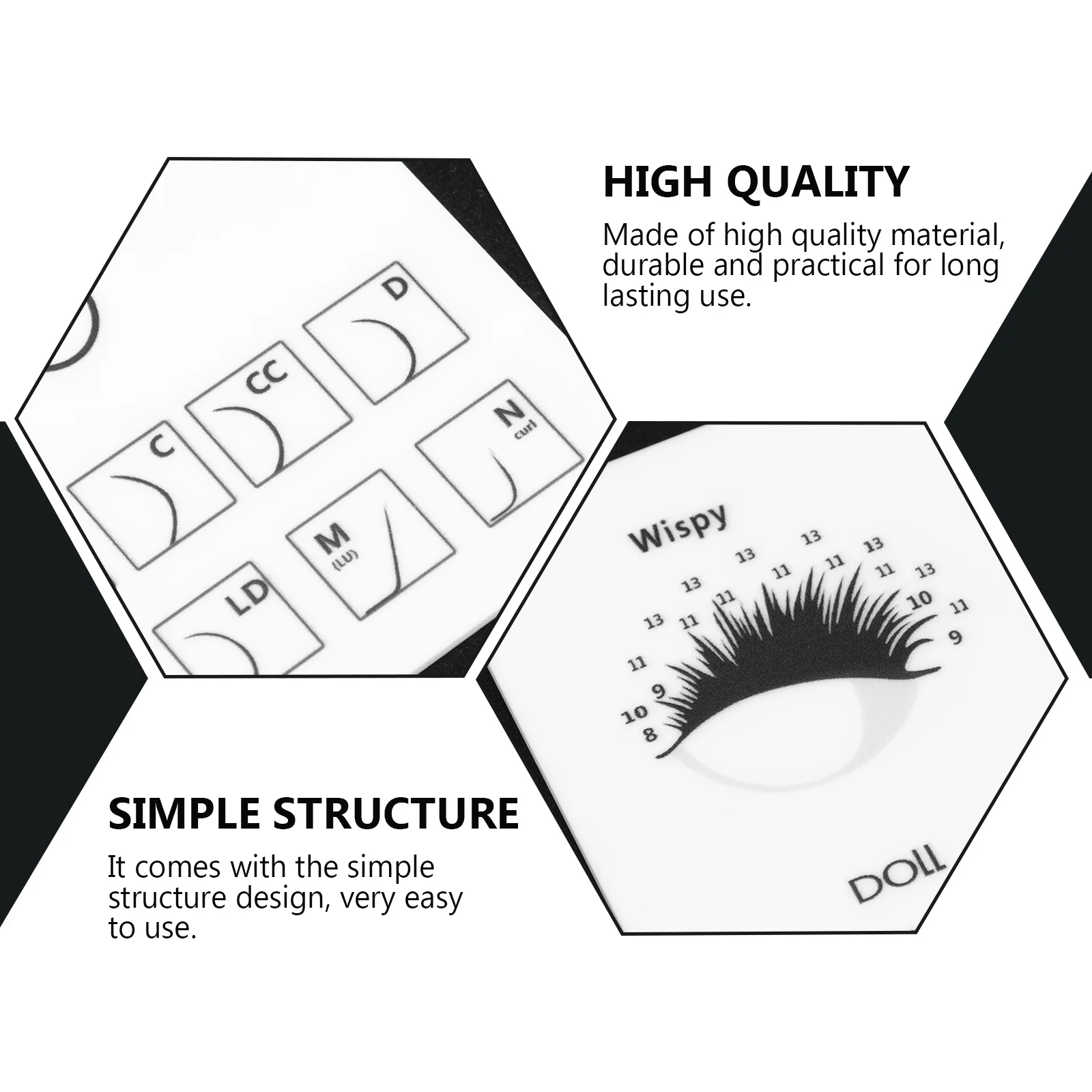 1pc Tabellone per ciglia Vassoio per estensione ciglia in acrilico per ciglia finte Innesto Salon Tool Organizer Piastra di stoccaggio Fornitura
