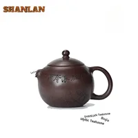 150ml Antique Yixing Purple Clay Teapots Handmade Puffer Xishi Pot Raw Ore Mud Kettle Chinese Zisha Tea Set…