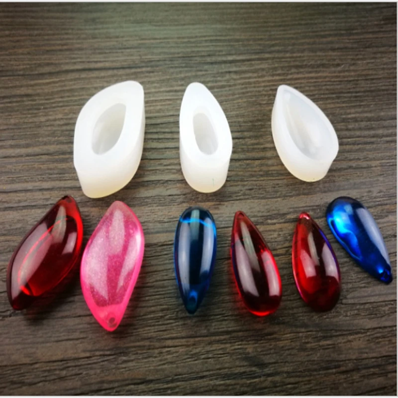 2021 New 1PCS Water Drop Craft DIY Transparent UV Pyramid Resin Liquid Silicone Combination Molds for Making Earring Jewelry