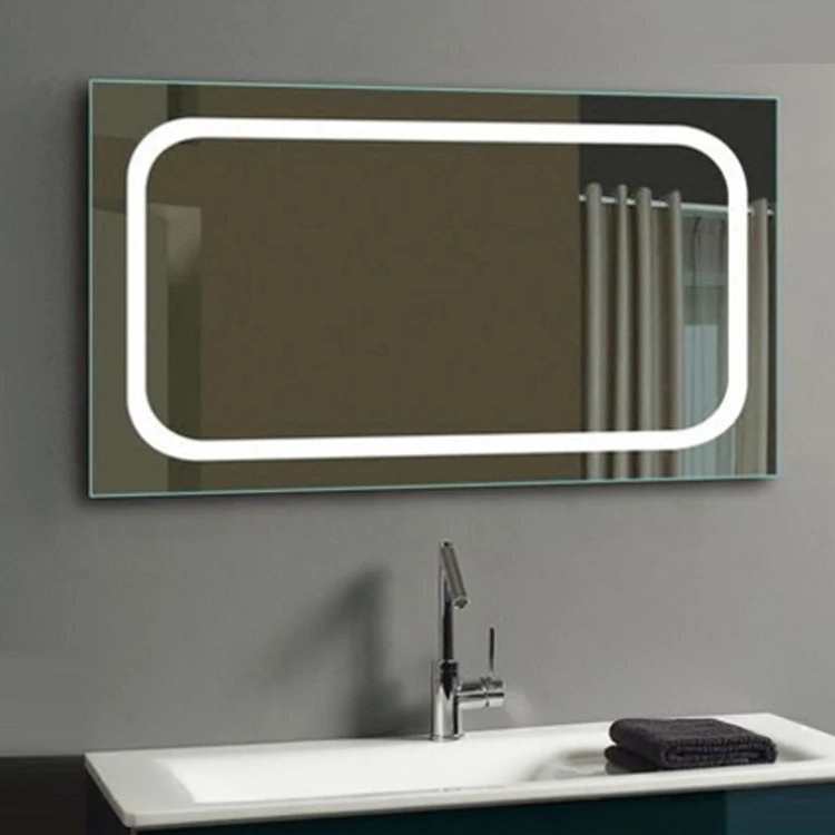 Wall Mounted Makeup Mirror With Led Light, Backlit Bathroom Lighted Mirror