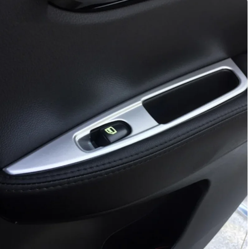 Nissan Qashqai 2016-2022 car model ABS chrome armrest door and window switch panel cover decoration