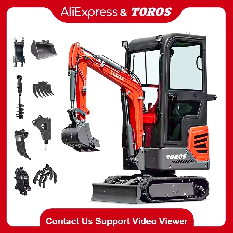 Factory Price 1.2 ton Mini Crawler Digger 1000 kg Small Excavator Chinese Manufacturer Mini Excavator Kubota Customizable Sale