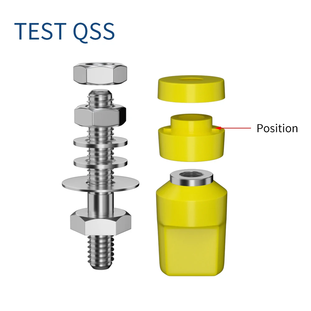 QSS 2 sztuk 4MM M6 gniazdo bananowe zacisk bananowe złącze Jack złącze elektryczne Terminal DIY części Q.50019