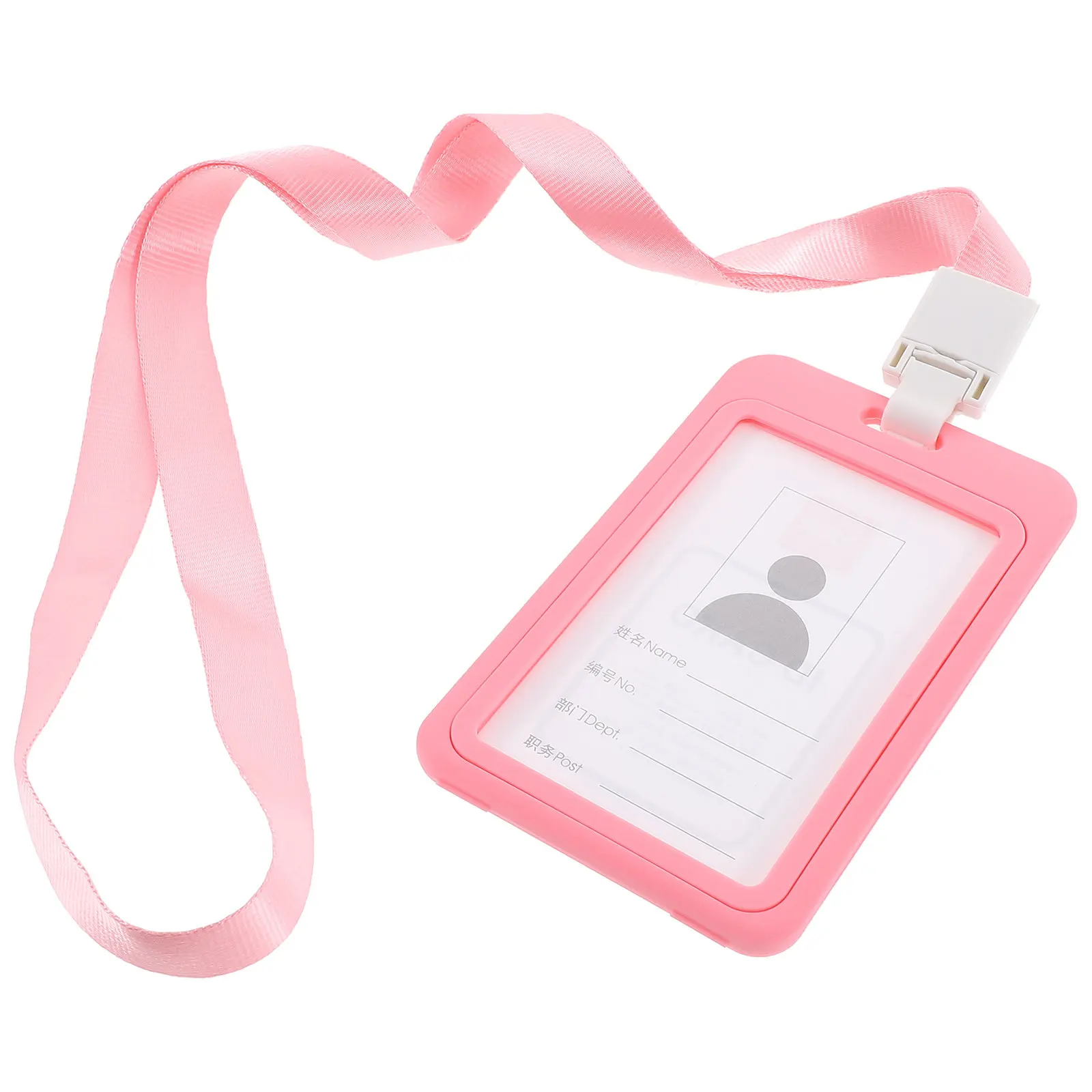 

1Set Chest Badge Holder Transparent Id Card Sleeve Simple Name Tag Holder Portable Protective Card Cover for Office School Staff