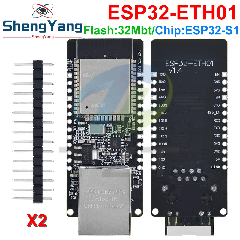 WT32-ETH01 eingebettete serielle Schnitts telle Netzwerk Ethernet Bluetooth-kompatible WLAN-Combo-Gateway mcu esp32 Wireless-Modul-Karte