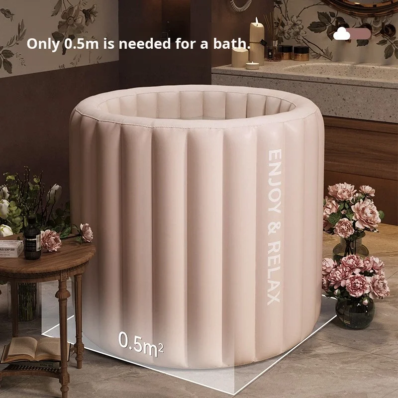 Zhanxing New Home Use PVC Round Inflatable Bathtub Without Lid Foldable Portable Eco-Friendly Durable Adults Winter Bathing