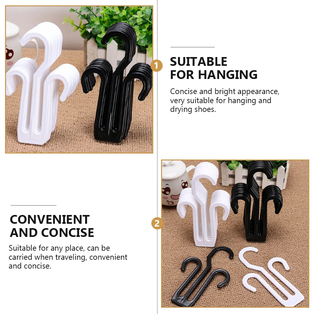 

24pcs Dry Shoe Rack Hangers Drying Slipper Holder Hanging Hook Plastic Shoe Organizer Hooks Thickened Shoes Hanger TravelDurable