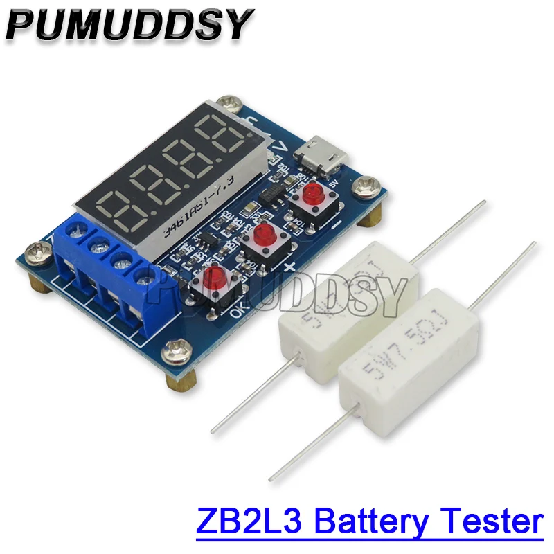 Batterietester ZB2L3 LED-Digitalanzeige 18650 Lithiumbatterie Stromversorgung Testwiderstand Blei-Säure-Kapazität Entlademessgerät