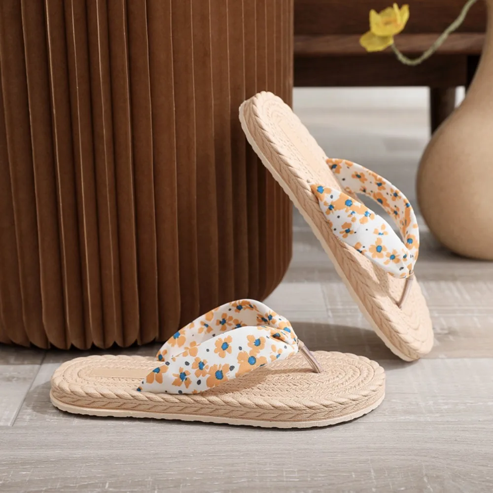 عادية بوهيميا نمط الأزهار الوجه يتخبط عدم الانزلاق إيفا الشرائح الصنادل النساء الحلو لينة وحيد منصة نعال مسطحة امرأة