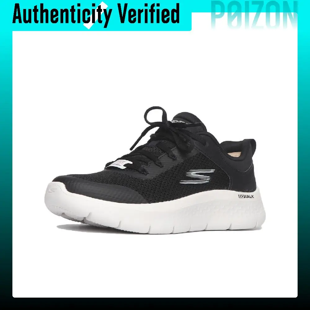Skechers Go Walk Flex Comfortable Breathable Lightweight Low top Walking Shoes Women's Black 124817-BKW view 4