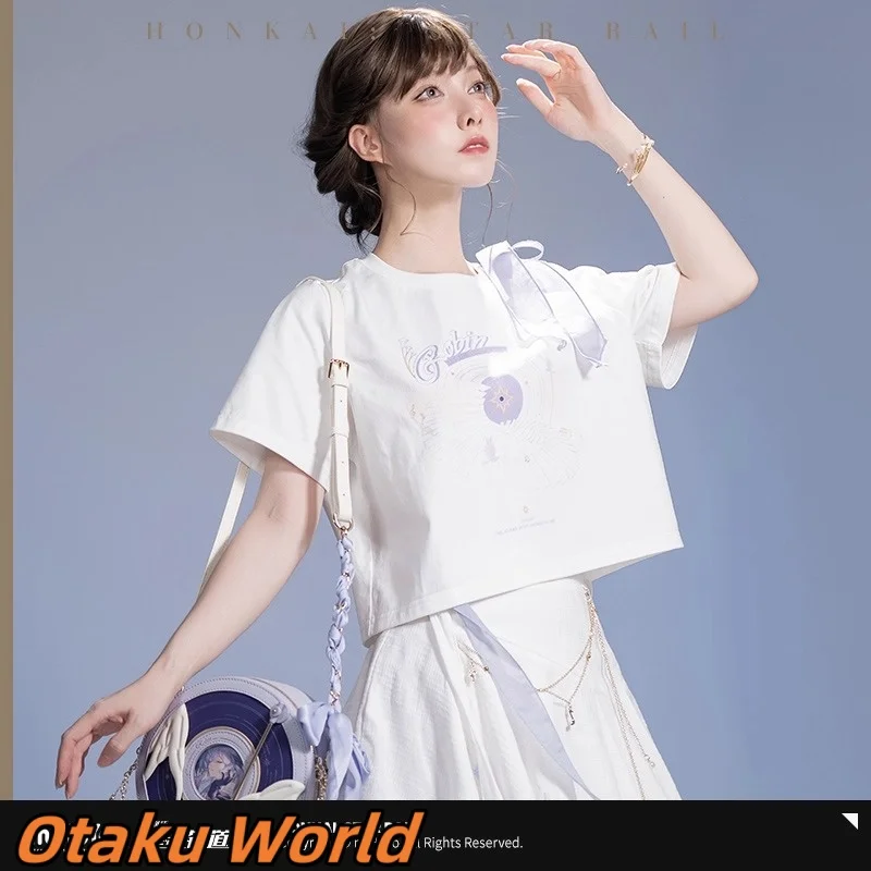 

Robin T-shirt Original Mihoyo Merch Game Honkai Star Rail Robin Role Play Costume Women Daily commuting clothing Halloween Gift