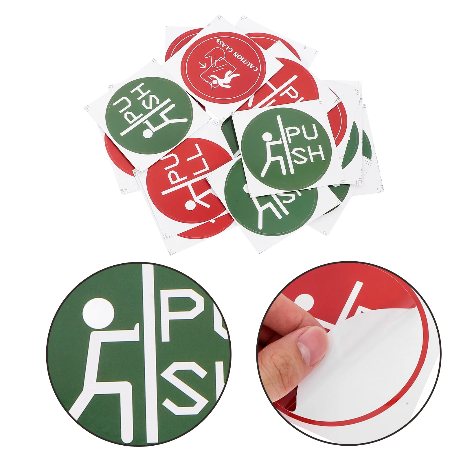 36Pcs Glass Door Safety Stickers Caution Push Labels Office Store Instructional Decals Warning Signs Caution Glass Label