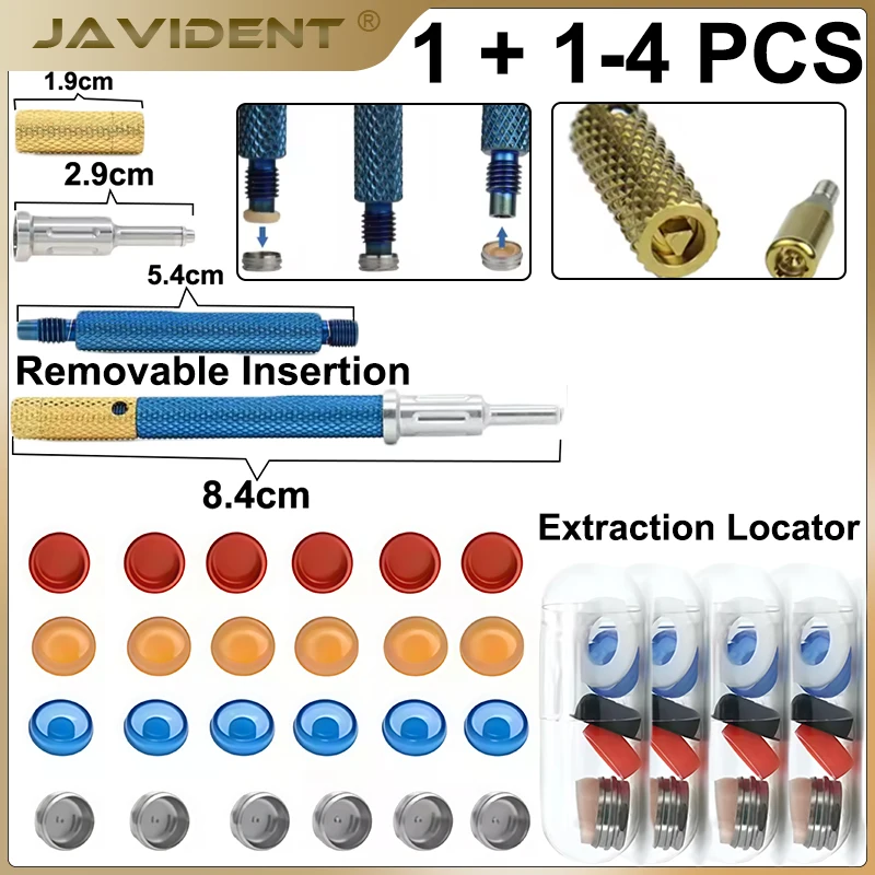Dental Implant Retention Caps Removable Insertion Extraction Universal Locator Core Tool Abutment Overdenture Attachment Kit