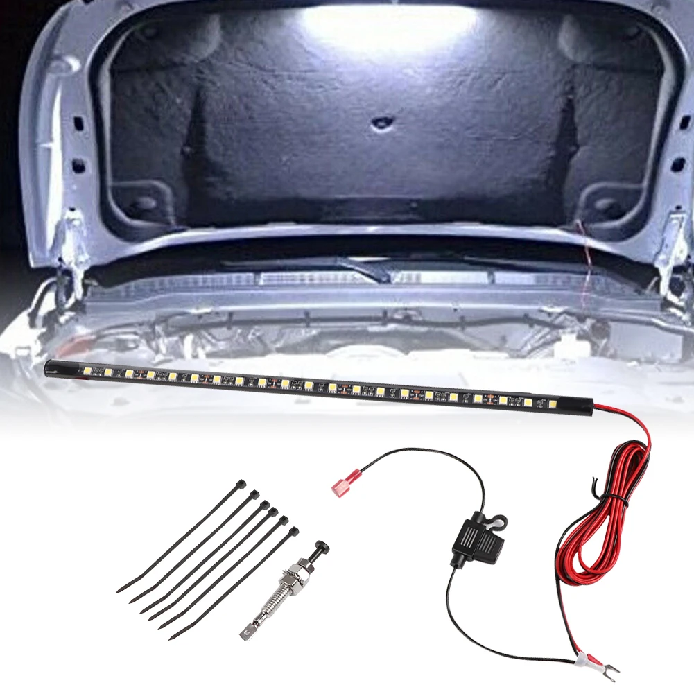 Universal Under Hood LED Strips Light Bar Work Inspection Lamp Automatic on/off Switch Waterproof 12V For Car Truck Cargo SUV