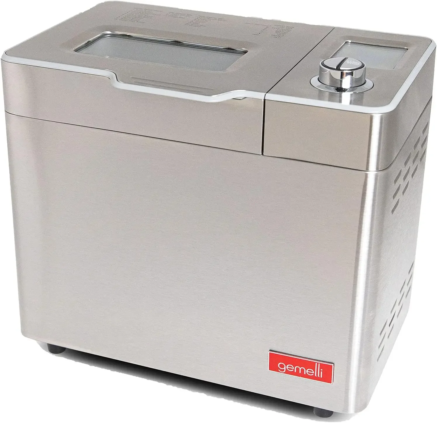 Home™ 2LB Artisan Bread Maker, Stainless Steel w/ 21 Functions, Ceramic Pan, Fruit/Nut Dispenser, 3 Loaf Sizes, 3 Shades, Gluten