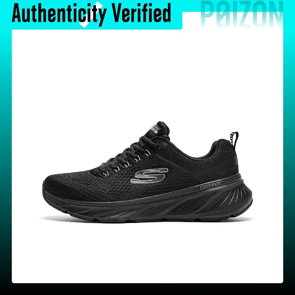 Skechers Edgeride Fashion And Versatile Comfortable Low top Casual Shoes Men's All Black 232843-BBK