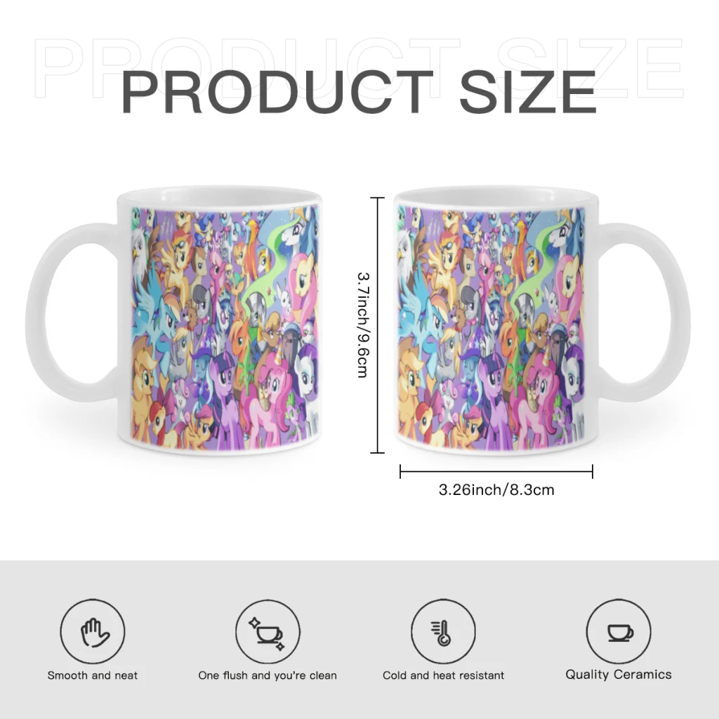 My L-Little P-Pony Ceramic Mug Cute Coffee Tea Milk Stave Mugs And Cups with Handle Novelty Gifts