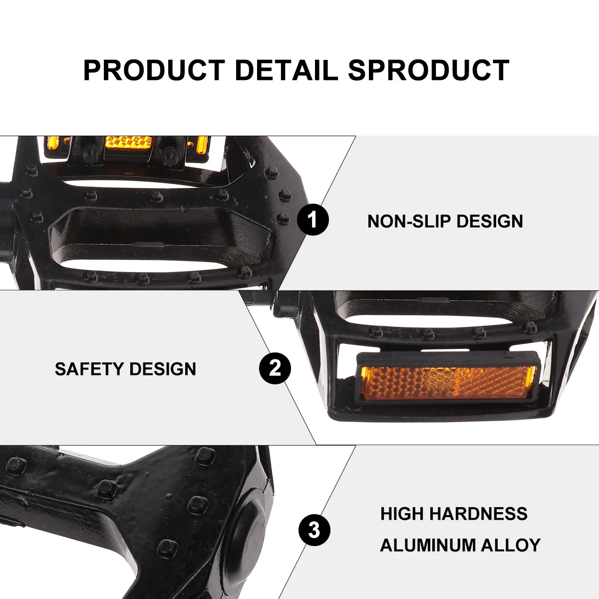 Bicycle Pedal Aluminium Alloy Lightweight Durable Bearing For Mountain Bike Urban Commute Kids Unicycle Road Bike