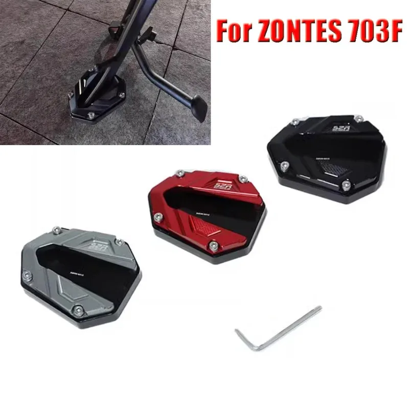 

Motorcycle FOR ZONTES 703F Kickstand Side Stand Support Foot Enlarge Extension Pedal Enlarger Extension Plate