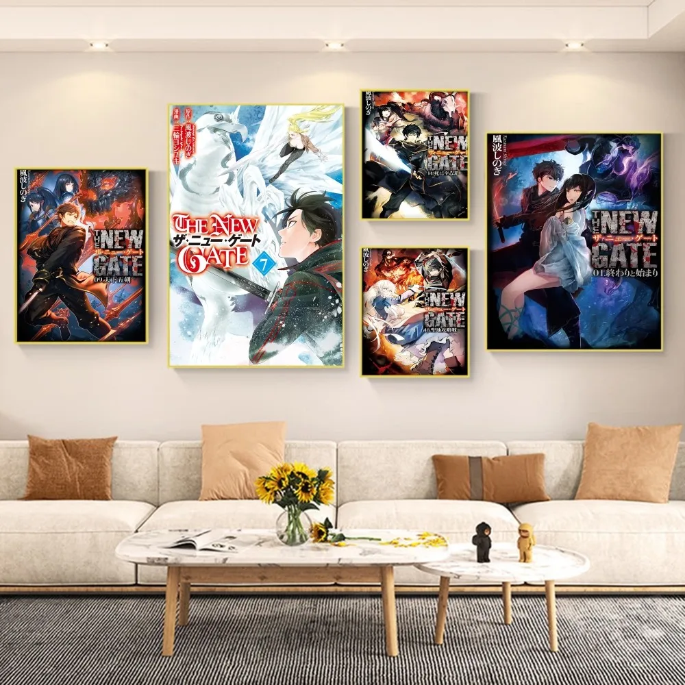 

The New Gate Anime Posters Sticky Decoracion Painting Wall Art White Kraft Paper Wall Decor