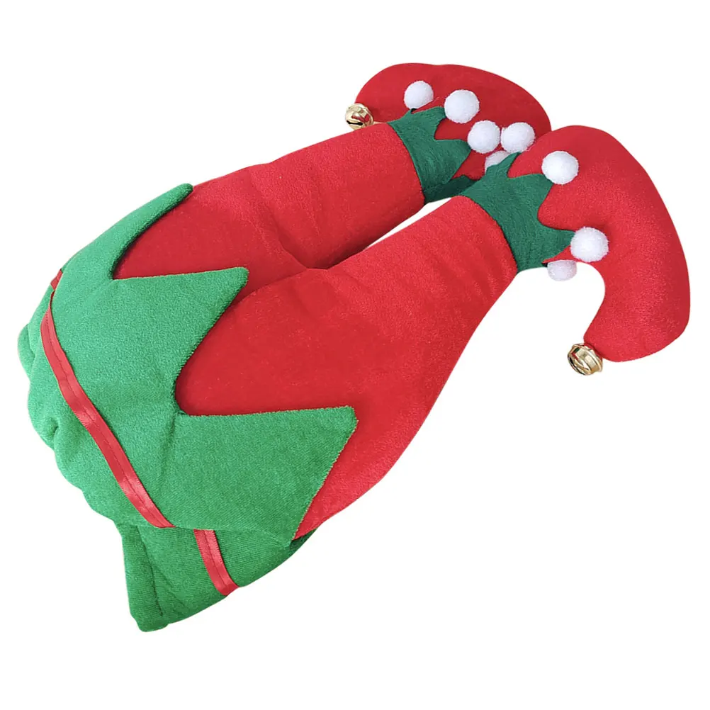 

Christmas Hat Men Elf Pants Design Novelty Xmas Party Hats Red Green Color Thicken Decoration Fashionable Adult Teenager Wear